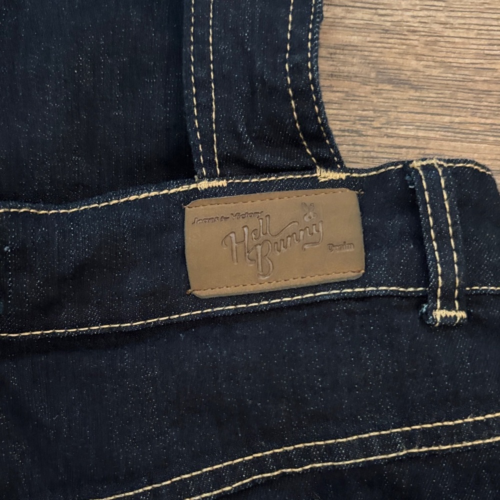 Hell Bunny dark Denim Women's Overalls - Picture 8 of 9